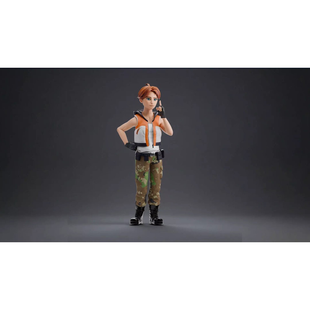 Blaze Carter 3D Model – Stylized Low Poly Game Character, Rigged - View 16