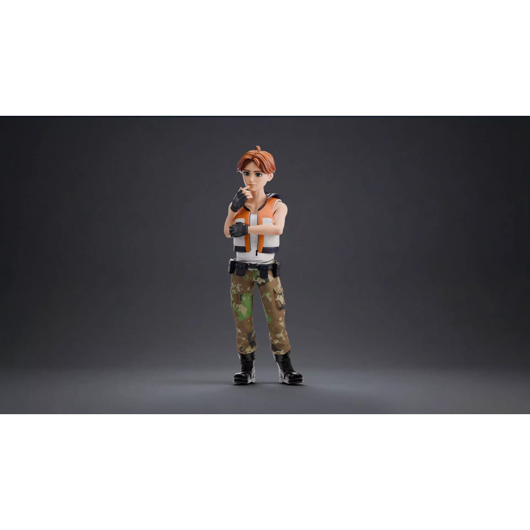 Blaze Carter 3D Model – Stylized Low Poly Game Character, Rigged - View 18