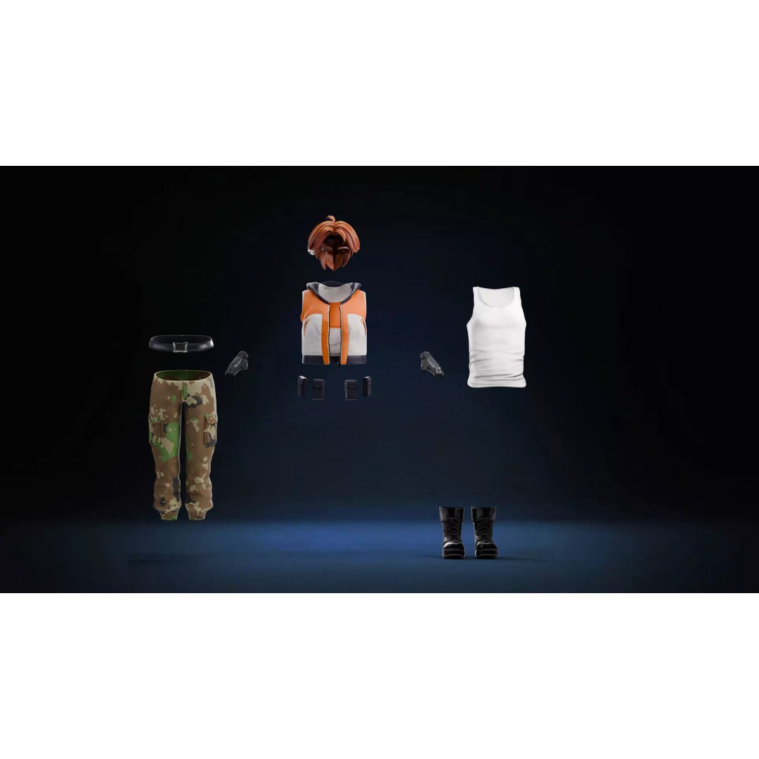 Blaze Carter 3D Model – Stylized Low Poly Game Character, Rigged - View 30