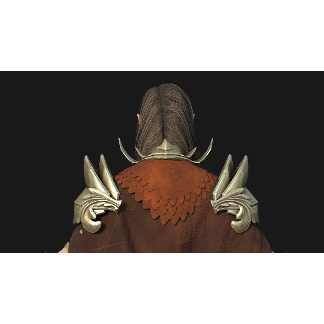 Valkyrie Warrior Girl 3D Model – Low Poly Rigged Character for Unreal - View 25
