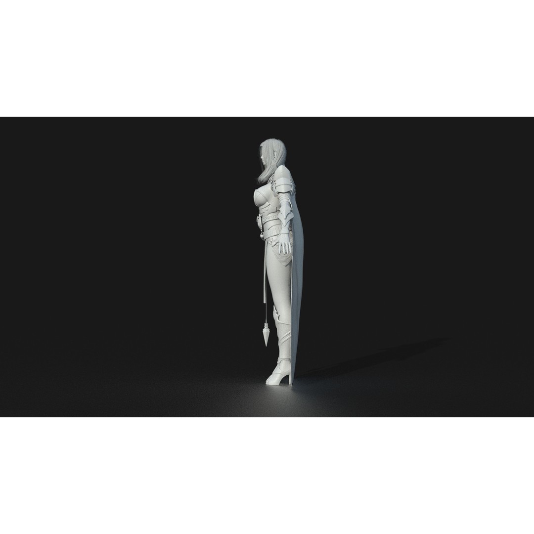 Valkyrie Warrior Girl 3D Model – Low Poly Rigged Character for Unreal - View 35