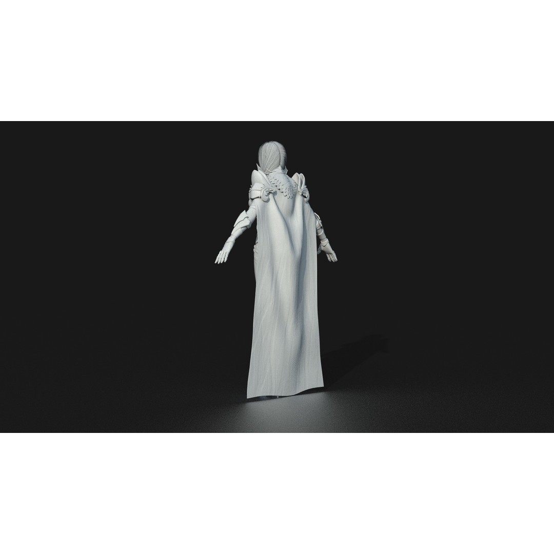 Valkyrie Warrior Girl 3D Model – Low Poly Rigged Character for Unreal - View 36