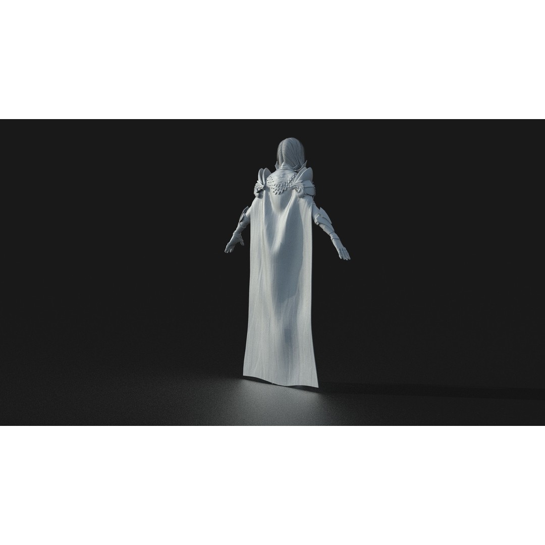 Valkyrie Warrior Girl 3D Model – Low Poly Rigged Character for Unreal - View 38