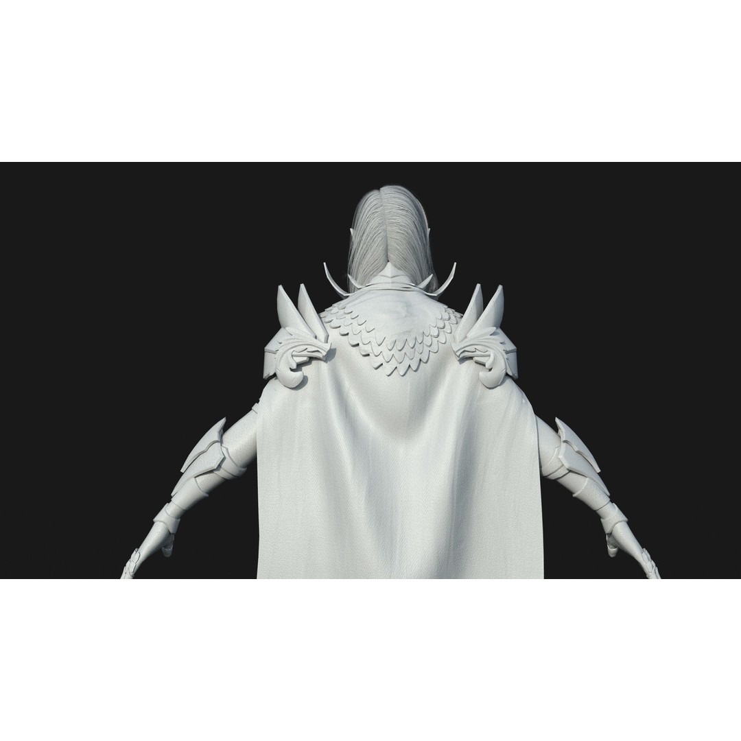 Valkyrie Warrior Girl 3D Model – Low Poly Rigged Character for Unreal - View 45