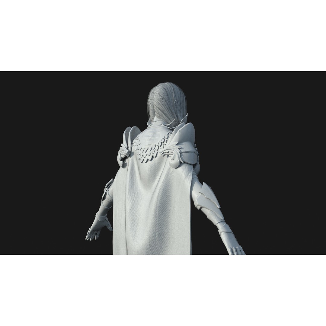 Valkyrie Warrior Girl 3D Model – Low Poly Rigged Character for Unreal - View 46