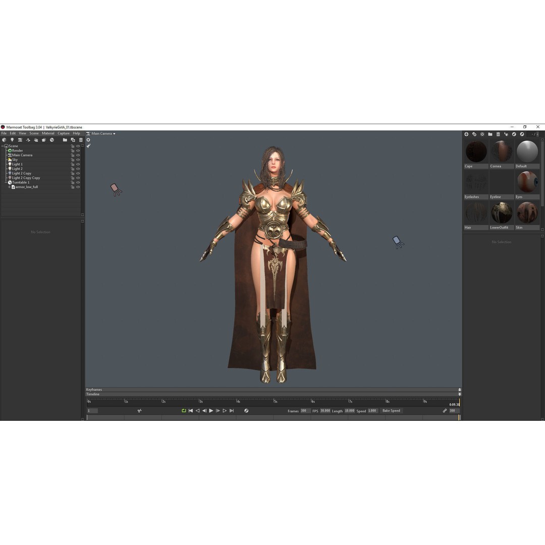 Valkyrie Warrior Girl 3D Model – Low Poly Rigged Character for Unreal - View 51