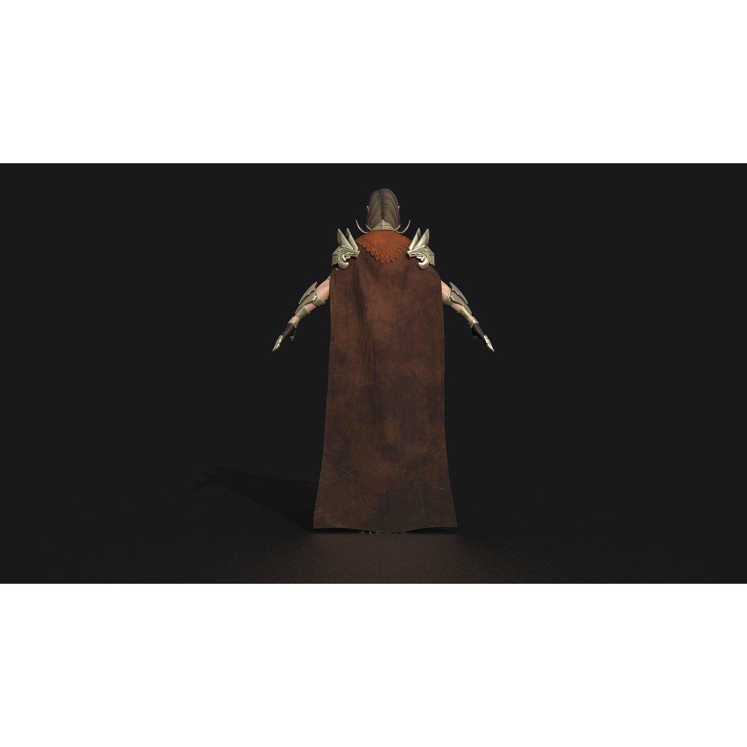 Valkyrie Warrior Girl 3D Model – Low Poly Rigged Character for Unreal - View 9
