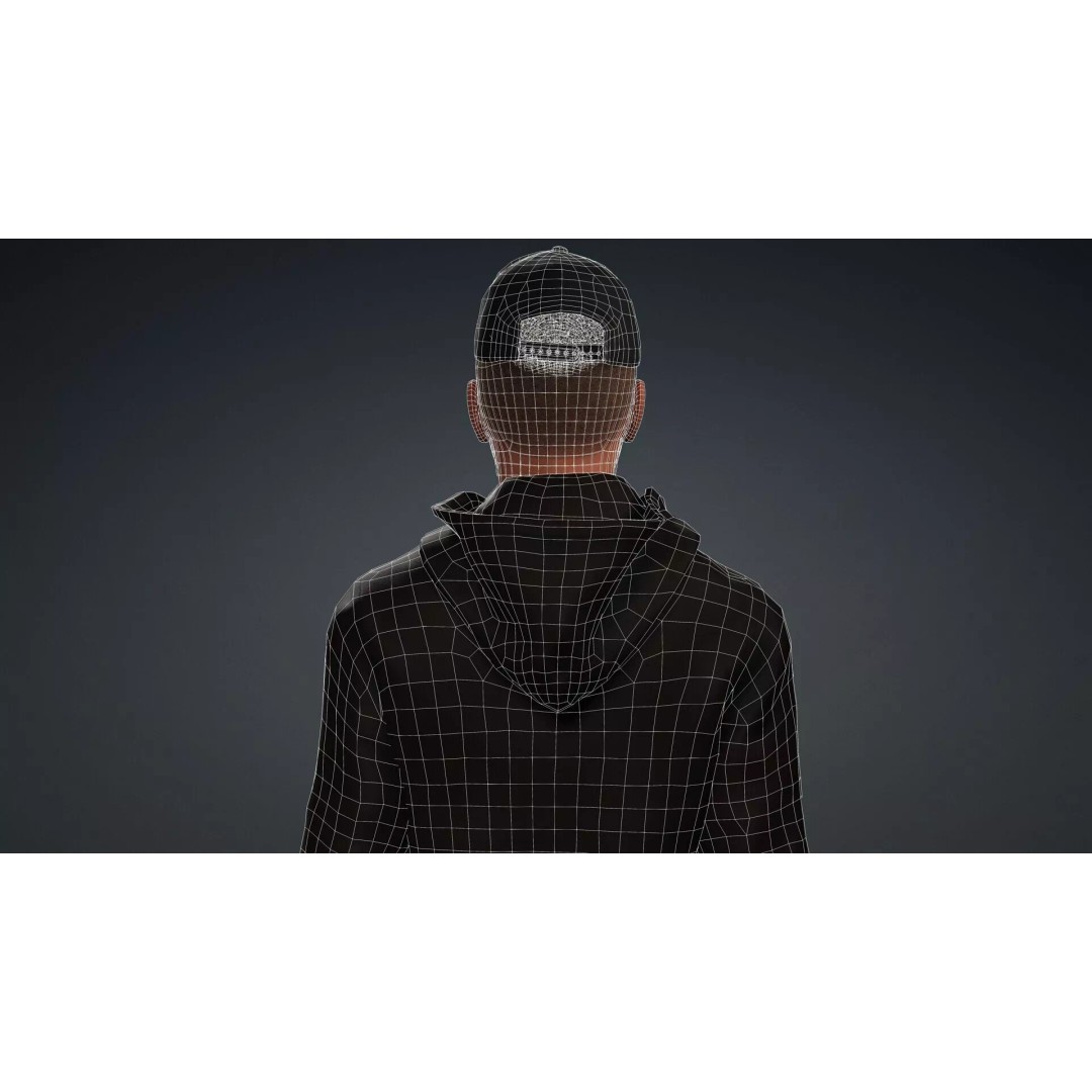 Black Male 3D Character Model – Game Ready, Rigged for Animation - View 17
