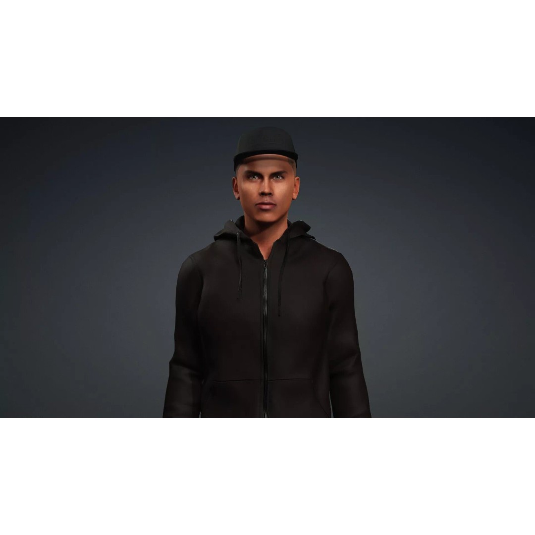 Black Male 3D Character Model – Game Ready, Rigged for Animation - View 8