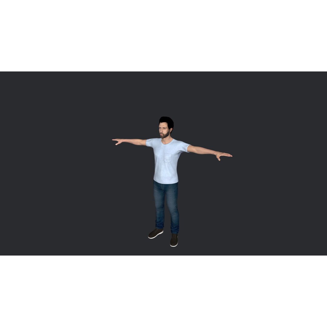 Tom Morton 3D Model – Hyper Realistic Rigged Character with Outfits - View 10