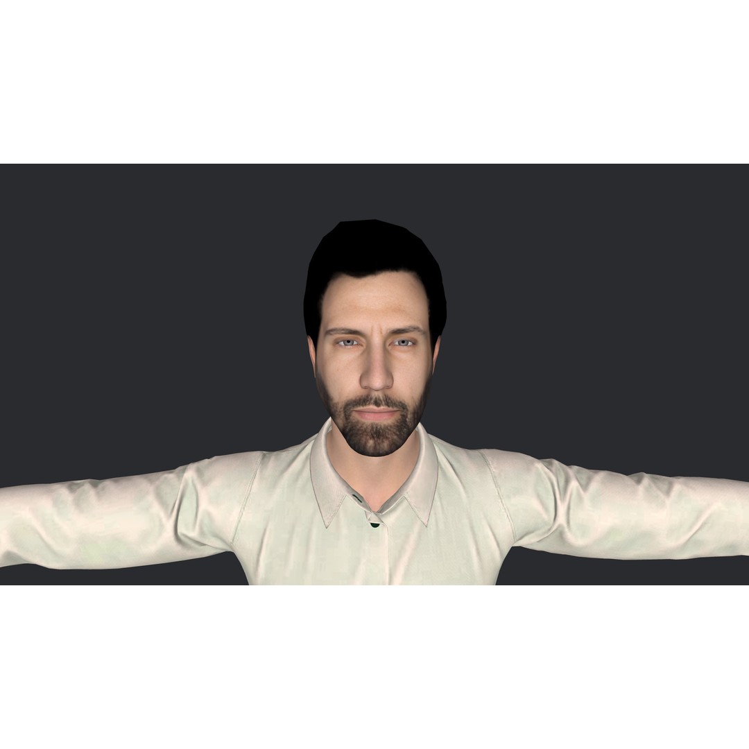 Tom Morton 3D Model – Hyper Realistic Rigged Character with Outfits - View 12
