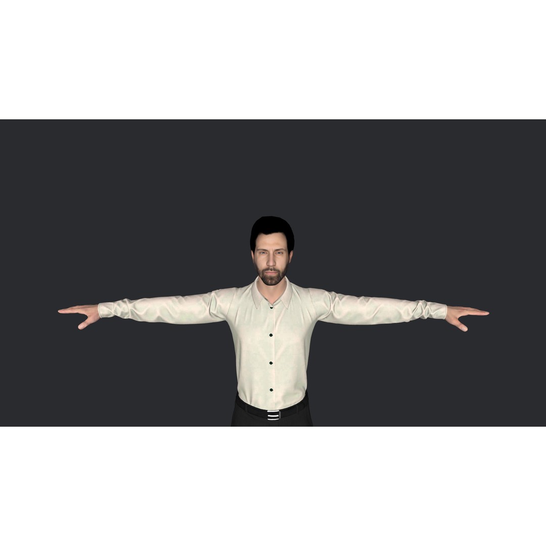 Tom Morton 3D Model – Hyper Realistic Rigged Character with Outfits - View 13