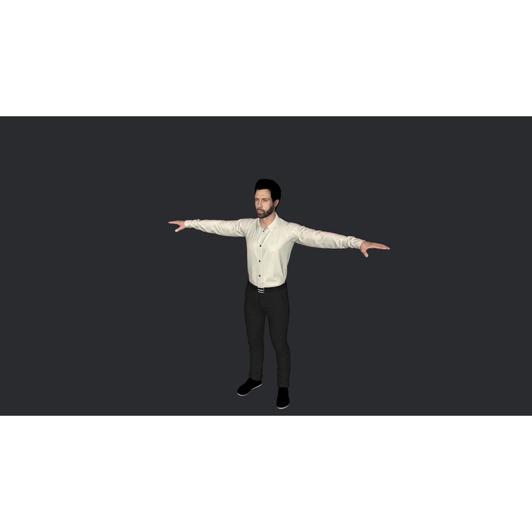 Tom Morton 3D Model – Hyper Realistic Rigged Character with Outfits - View 15