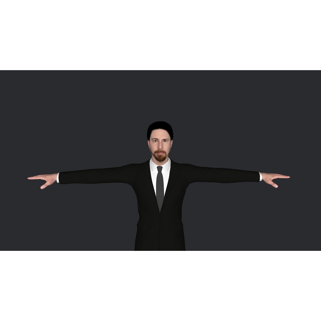 Tom Morton 3D Model – Hyper Realistic Rigged Character with Outfits - View 3