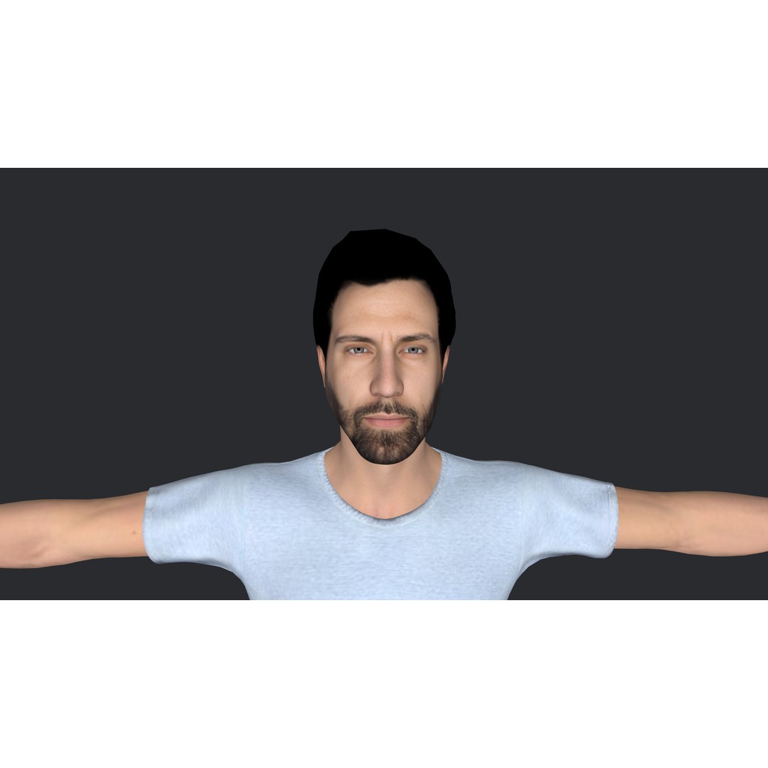 Tom Morton 3D Model – Hyper Realistic Rigged Character with Outfits - View 7