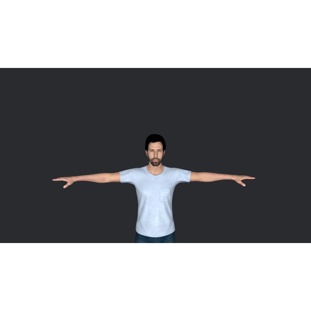 Tom Morton 3D Model – Hyper Realistic Rigged Character with Outfits - View 8