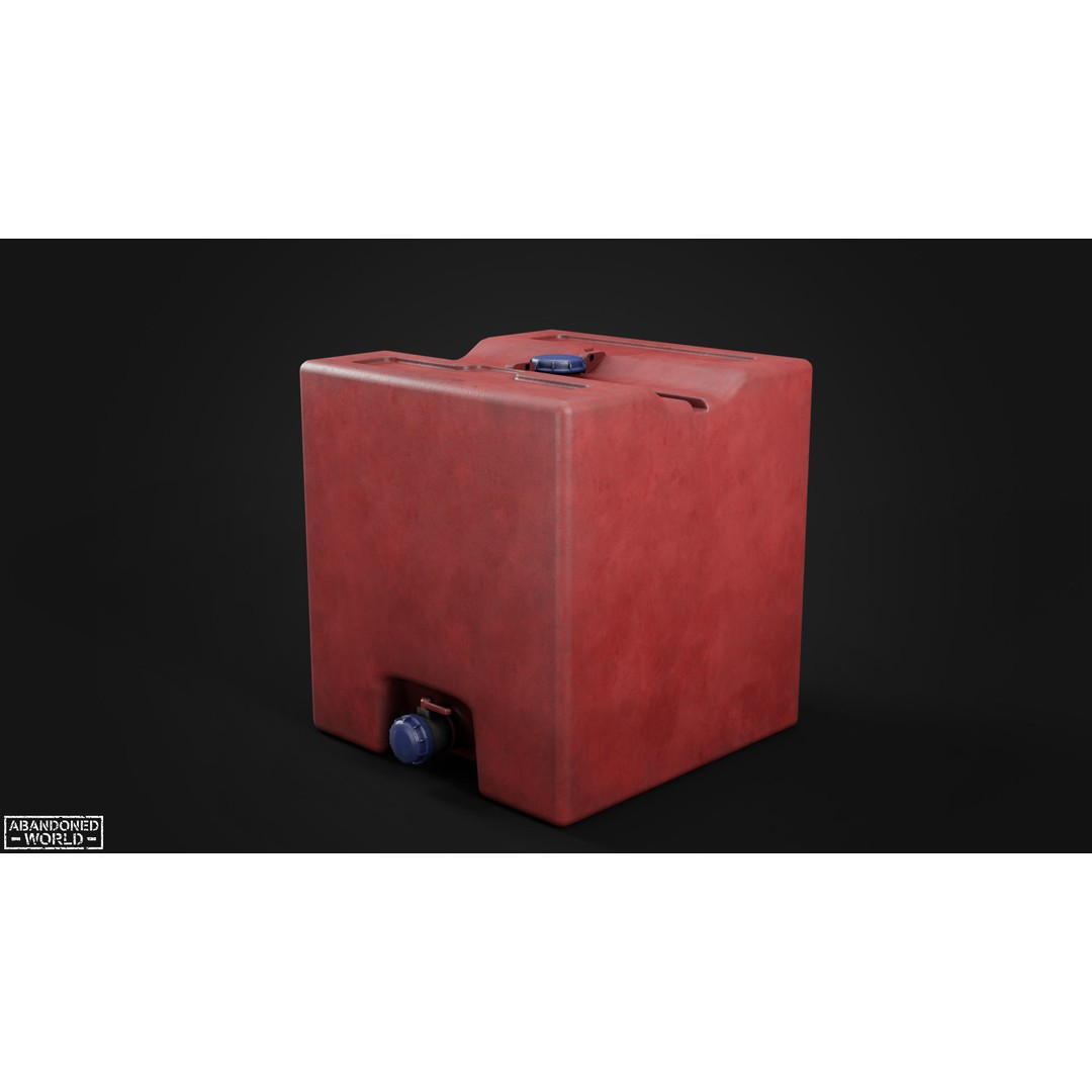 Water IBC Container 3D Model – Low Poly Game Ready Asset, FBX, Blender - View 19
