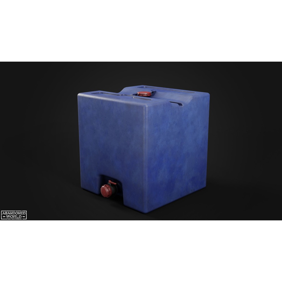 Water IBC Container 3D Model – Low Poly Game Ready Asset, FBX, Blender - View 20