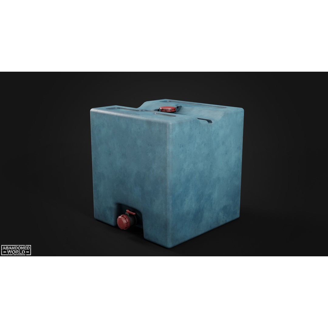 Water IBC Container 3D Model – Low Poly Game Ready Asset, FBX, Blender - View 21