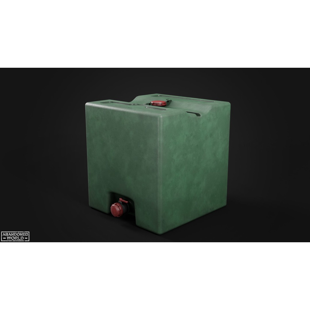 Water IBC Container 3D Model – Low Poly Game Ready Asset, FBX, Blender - View 22
