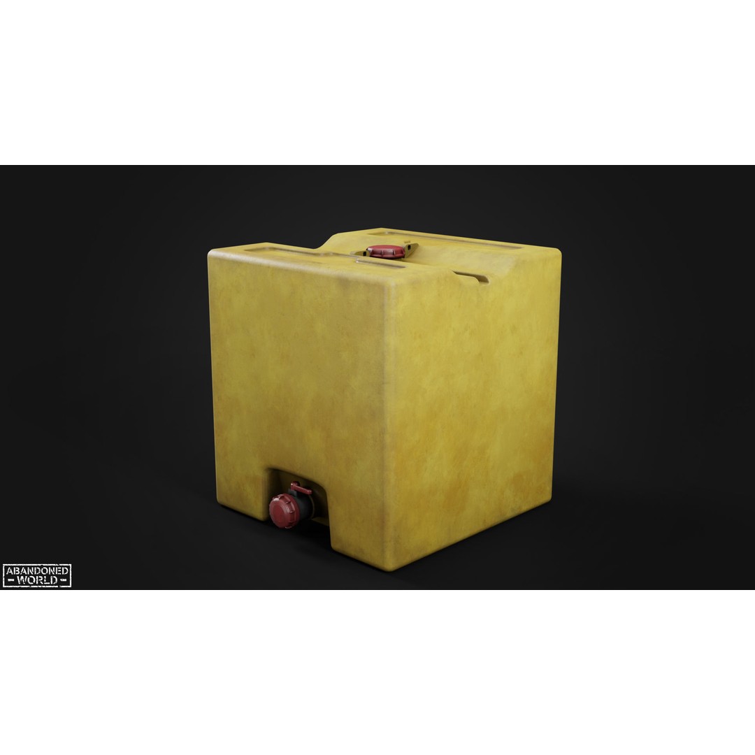 Water IBC Container 3D Model – Low Poly Game Ready Asset, FBX, Blender - View 23
