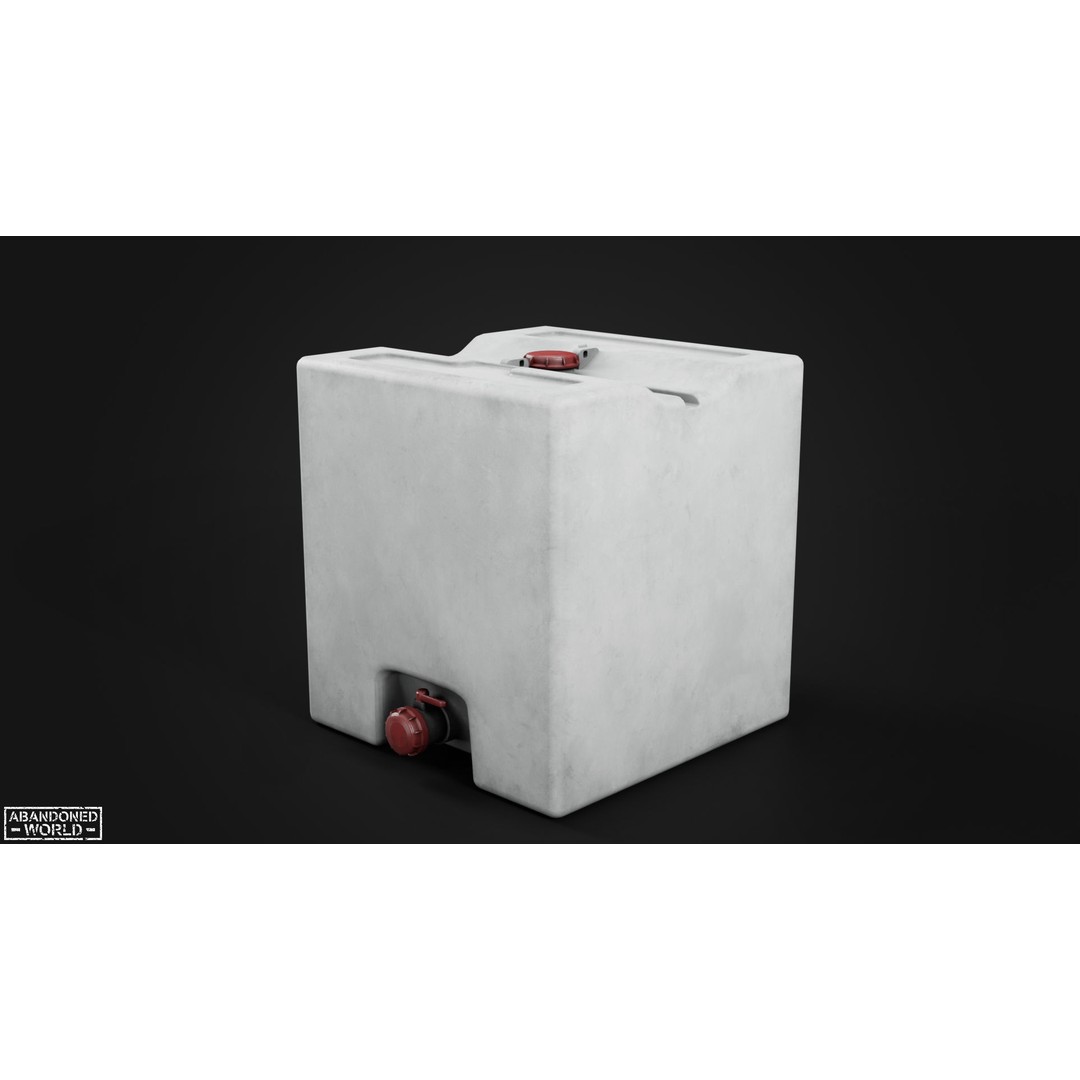 Water IBC Container 3D Model – Low Poly Game Ready Asset, FBX, Blender - View 24