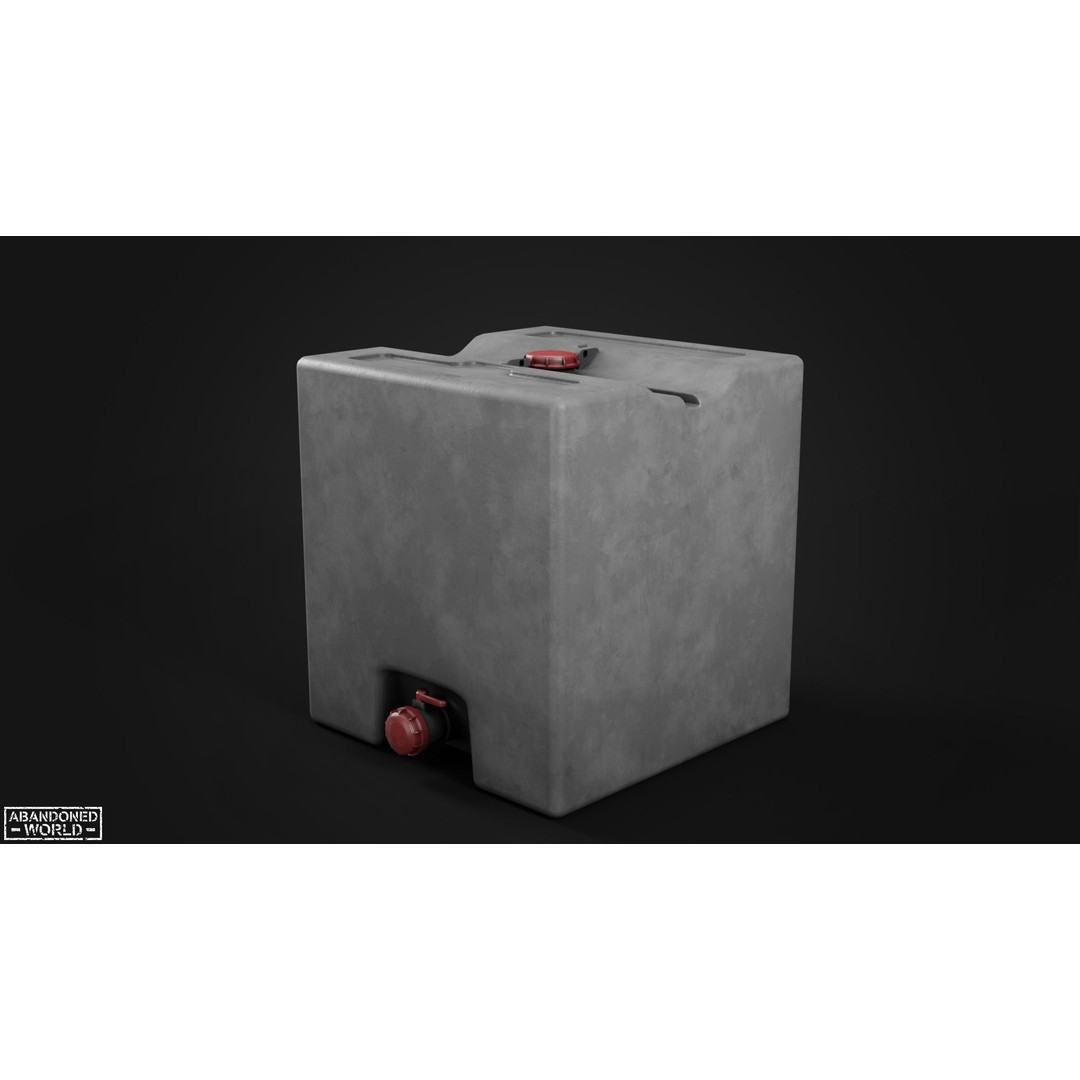 Water IBC Container 3D Model – Low Poly Game Ready Asset, FBX, Blender - View 25