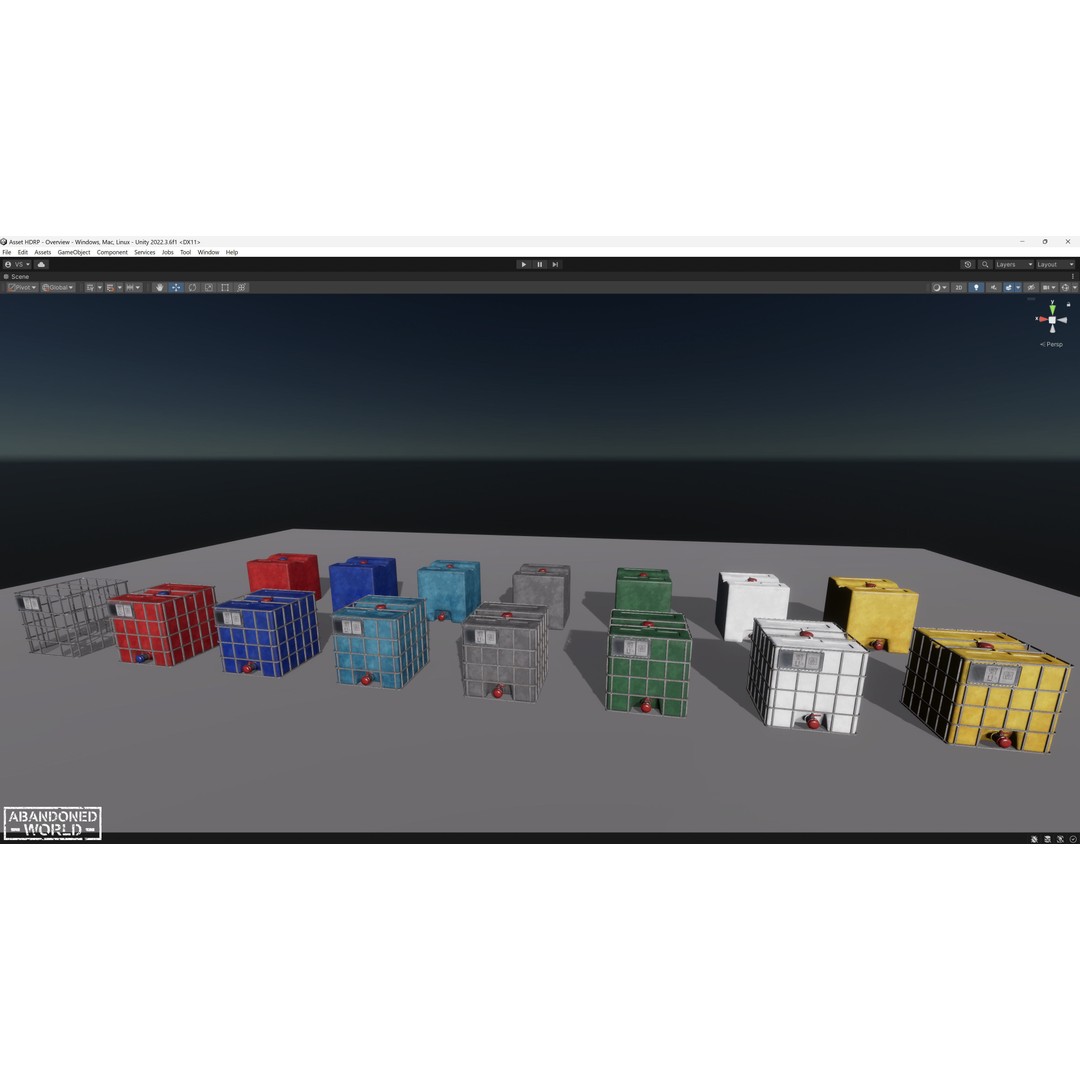 Water IBC Container 3D Model – Low Poly Game Ready Asset, FBX, Blender - View 30