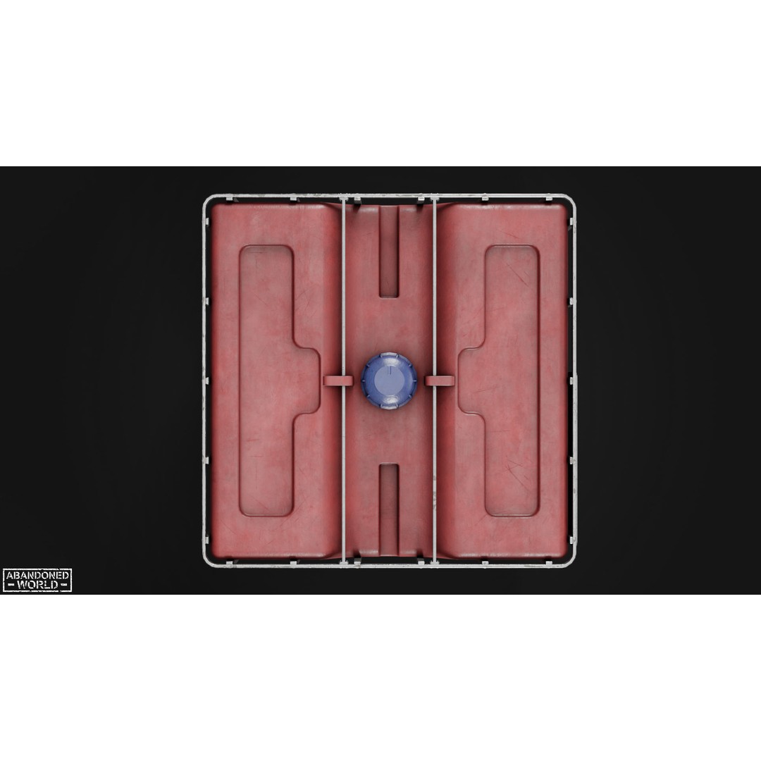 Water IBC Container 3D Model – Low Poly Game Ready Asset, FBX, Blender - View 8
