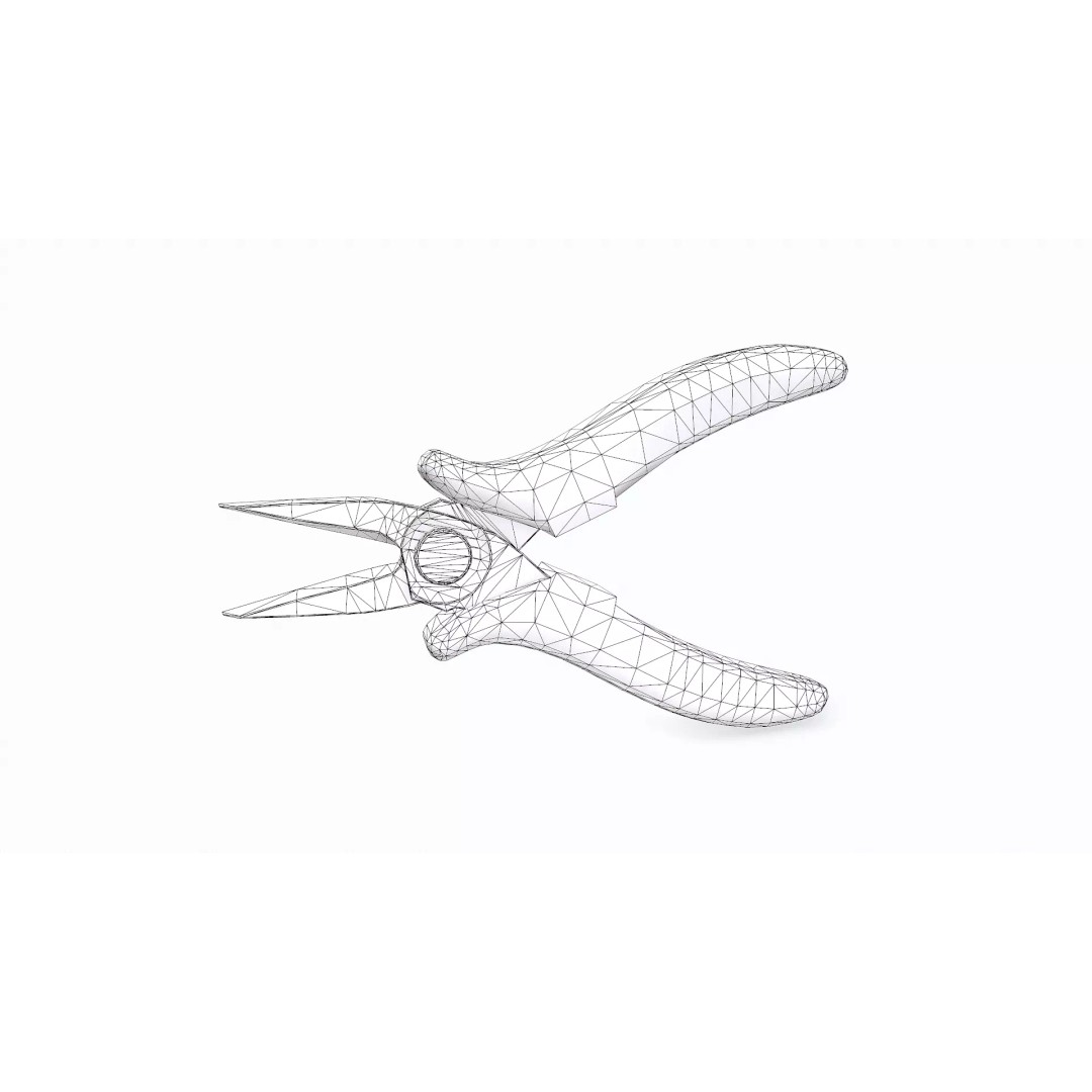 Nose Pliers 3D Model – Low-Poly PBR Game Asset, FBX, OBJ, Blender - View 18