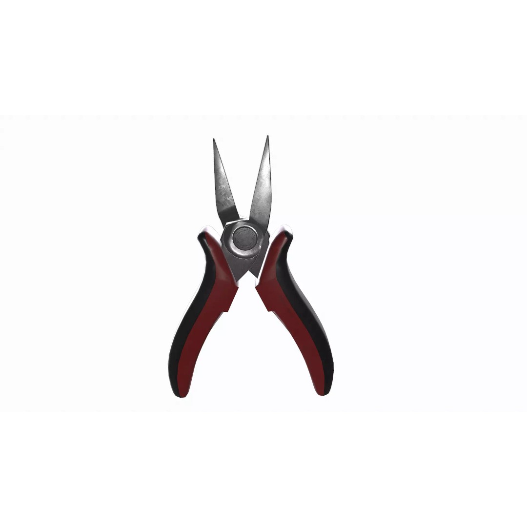 Nose Pliers 3D Model – Low-Poly PBR Game Asset, FBX, OBJ, Blender - View 9