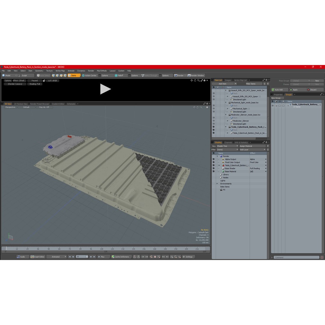 Tesla Cybertruck Battery Pack 3D Model – High Poly PBR Asset, FBX, OBJ - View 22
