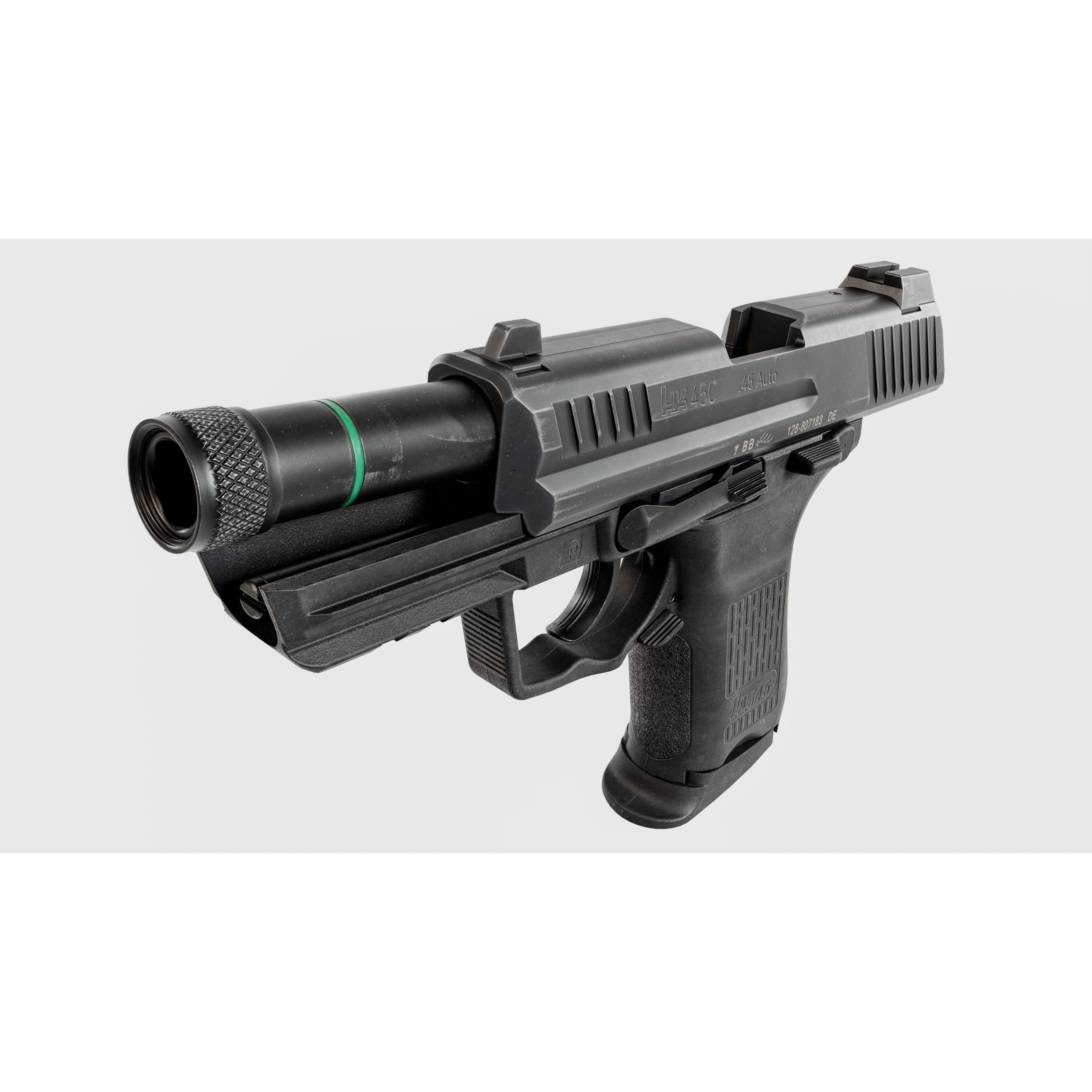 Heckler and Koch HK45 Compact Tactical - Low-Poly Game-Ready 3D Model - View 10
