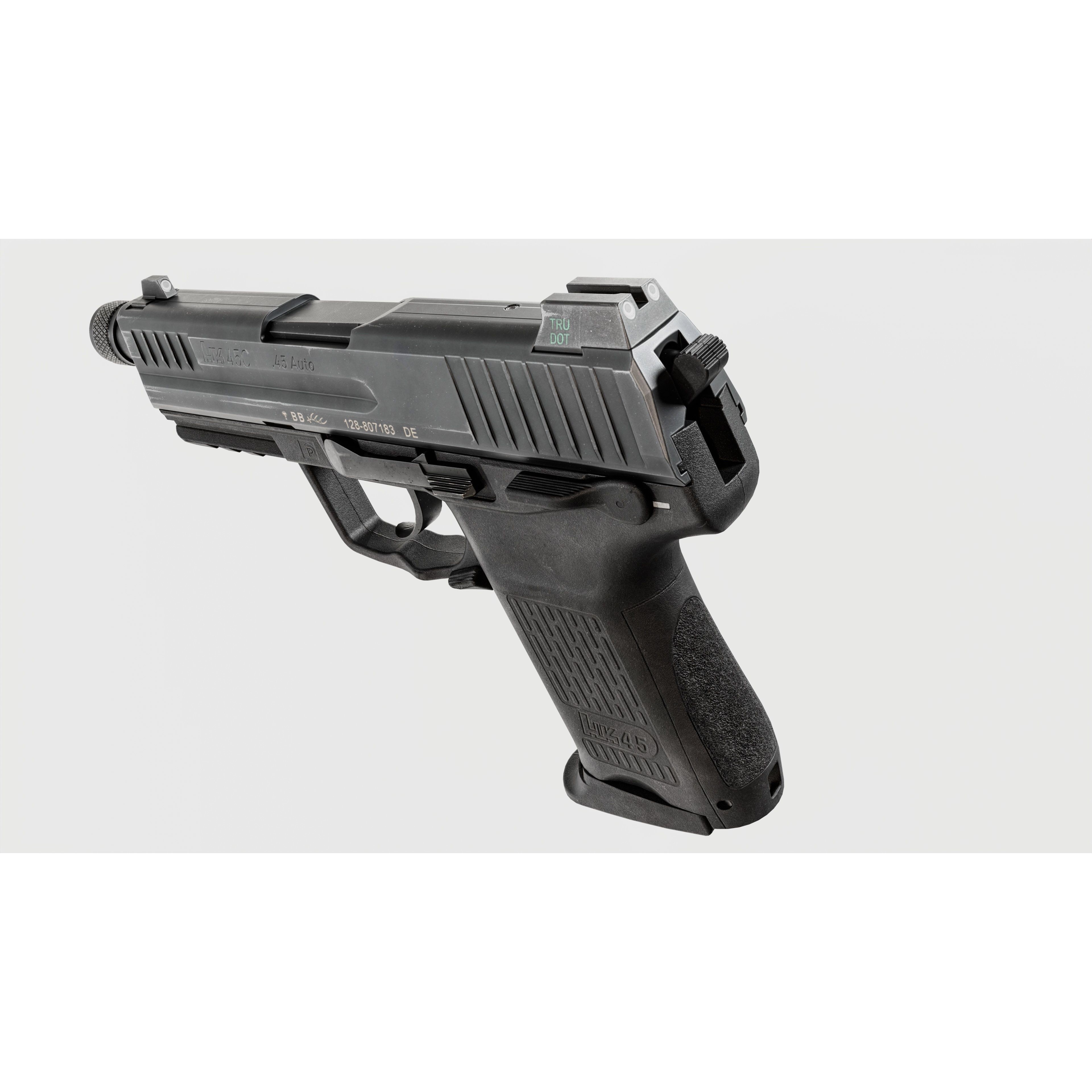 Heckler and Koch HK45 Compact Tactical - Low-Poly Game-Ready 3D Model - View 13