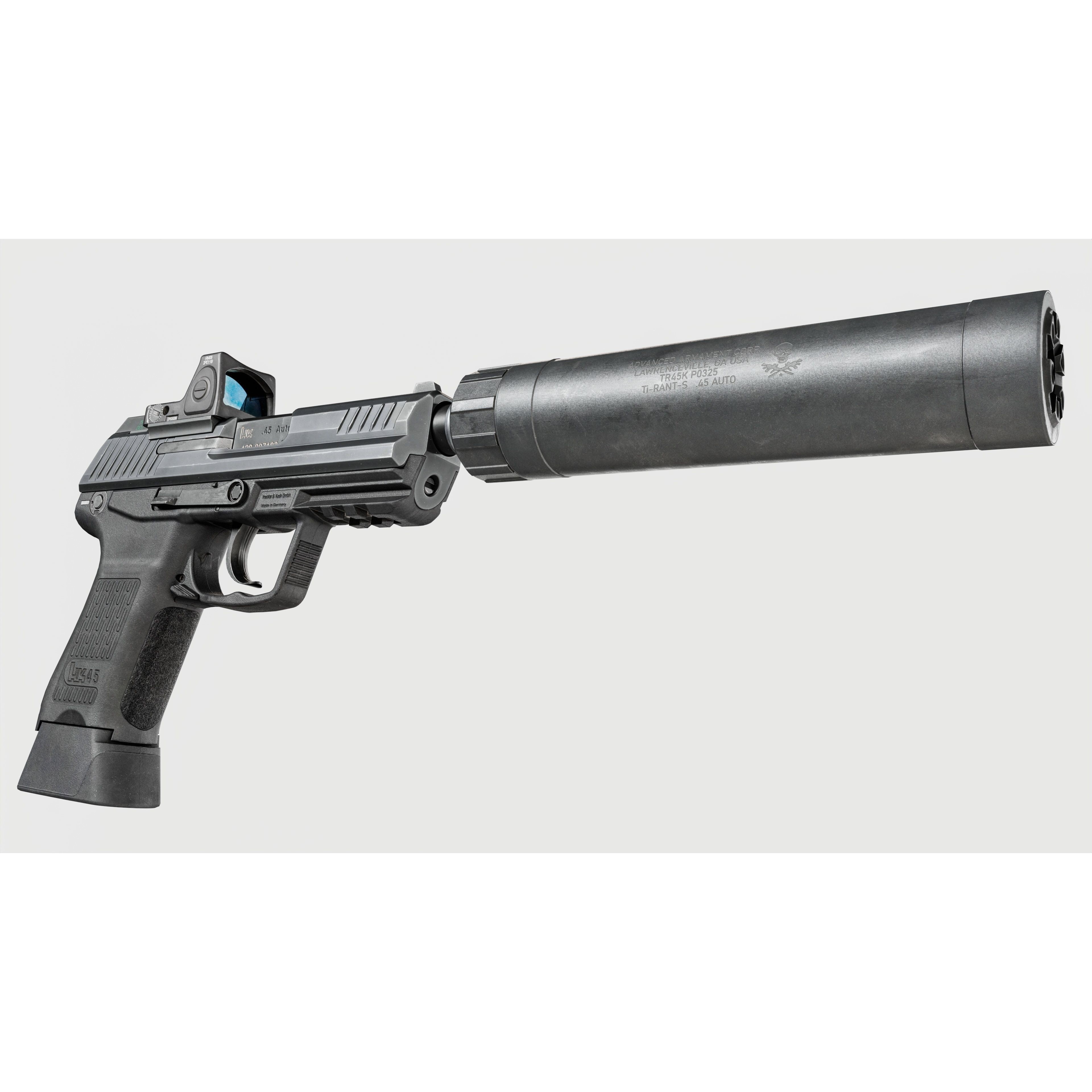 Heckler and Koch HK45 Compact Tactical - Low-Poly Game-Ready 3D Model - View 20