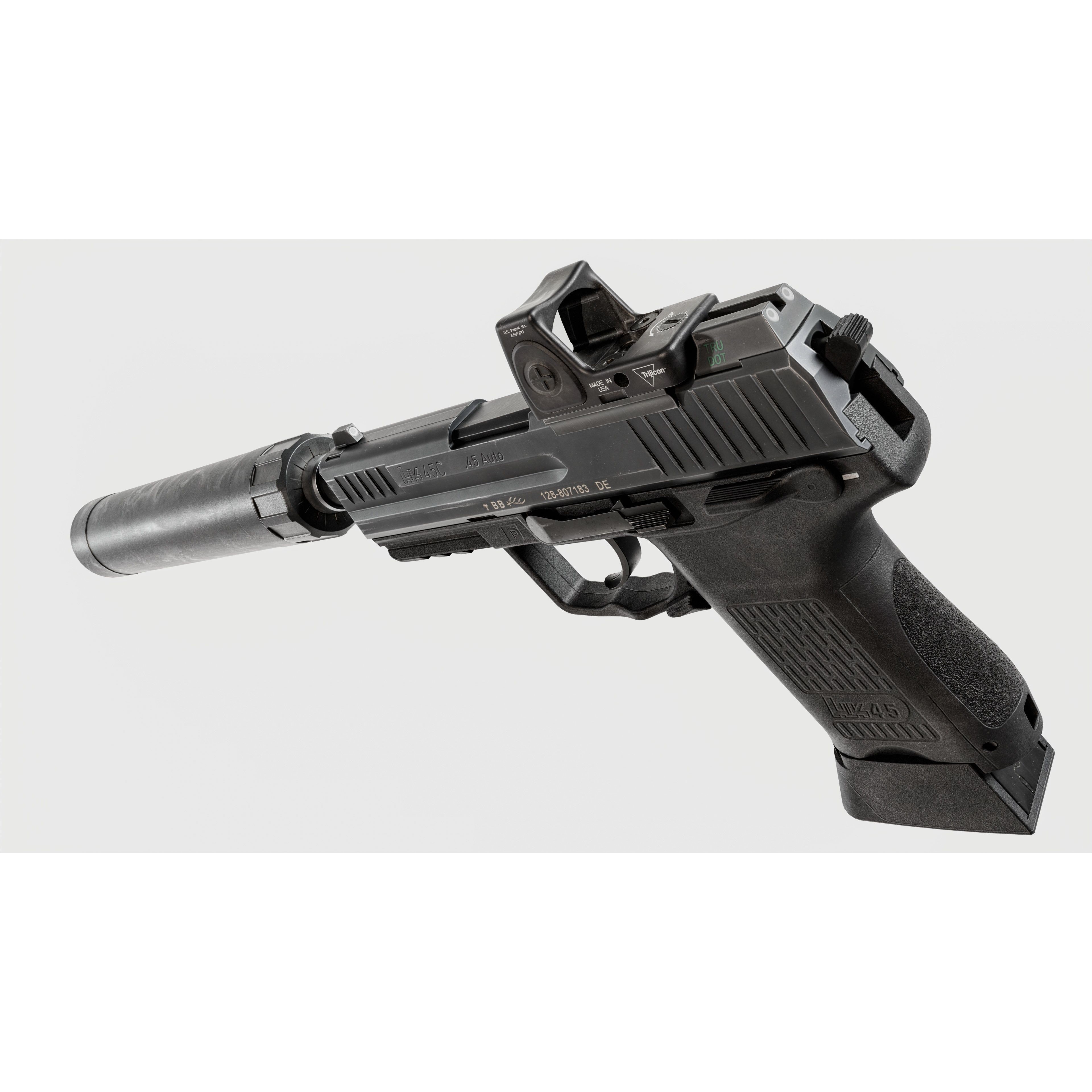 Heckler and Koch HK45 Compact Tactical - Low-Poly Game-Ready 3D Model - View 21