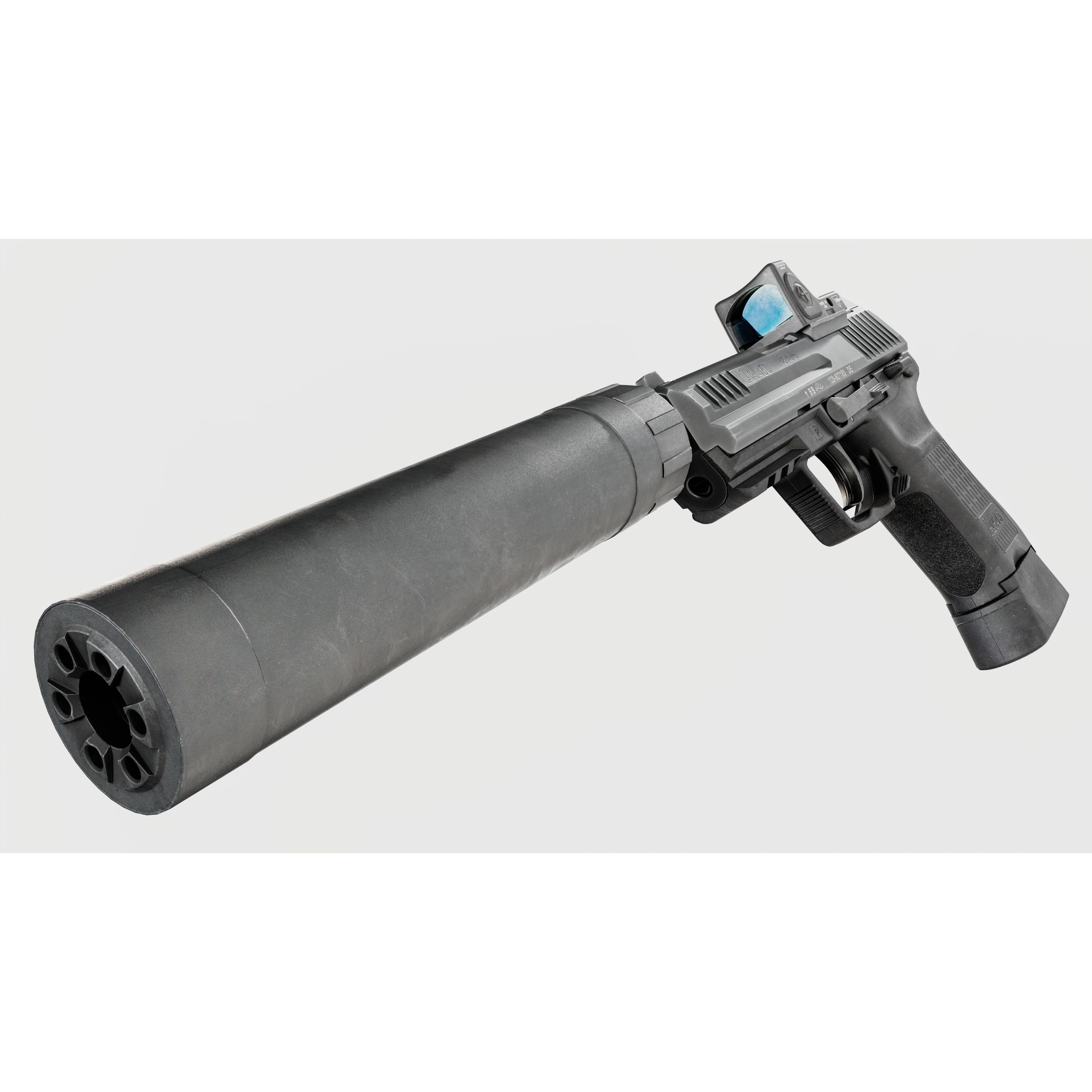 Heckler and Koch HK45 Compact Tactical - Low-Poly Game-Ready 3D Model - View 22