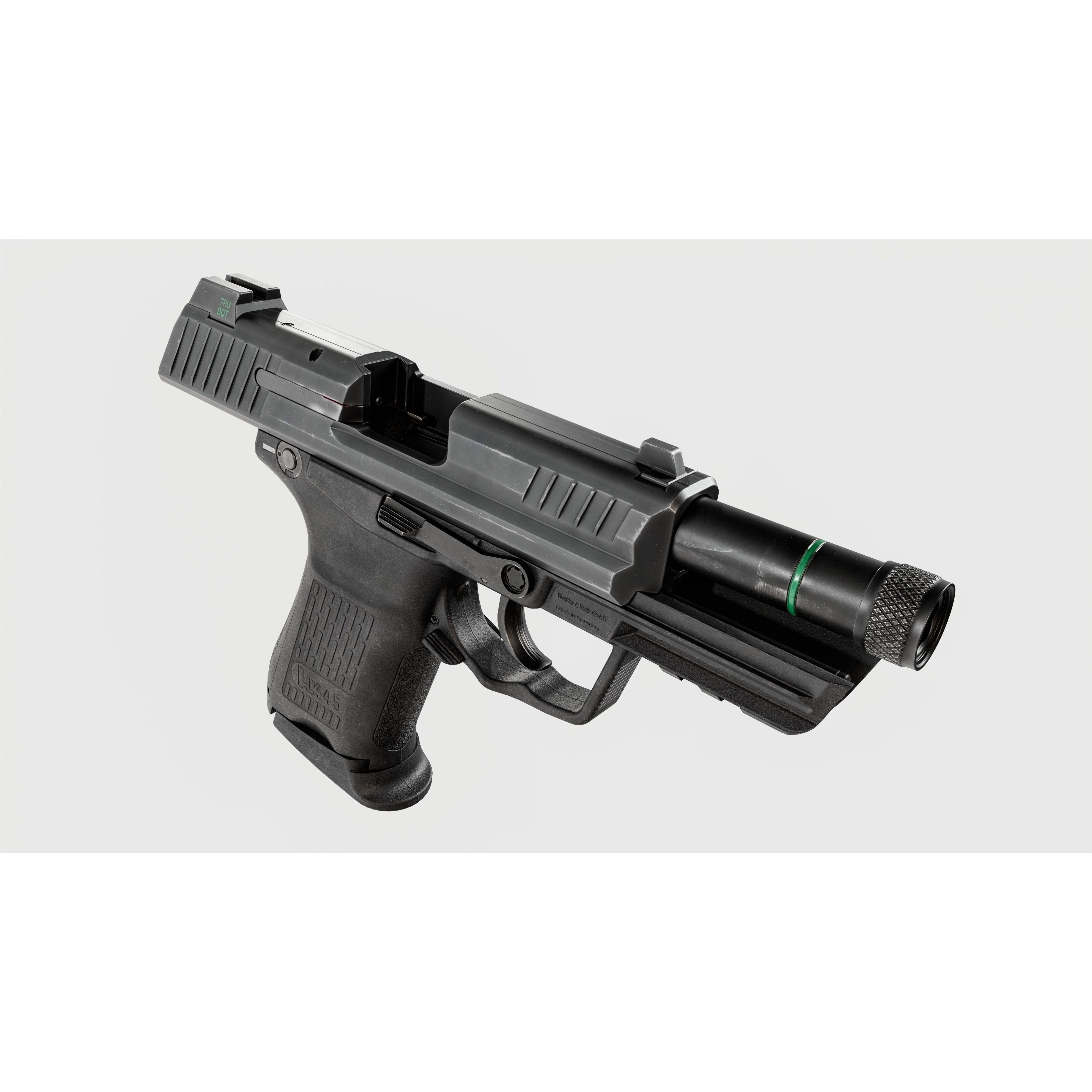 Heckler and Koch HK45 Compact Tactical - Low-Poly Game-Ready 3D Model - View 8