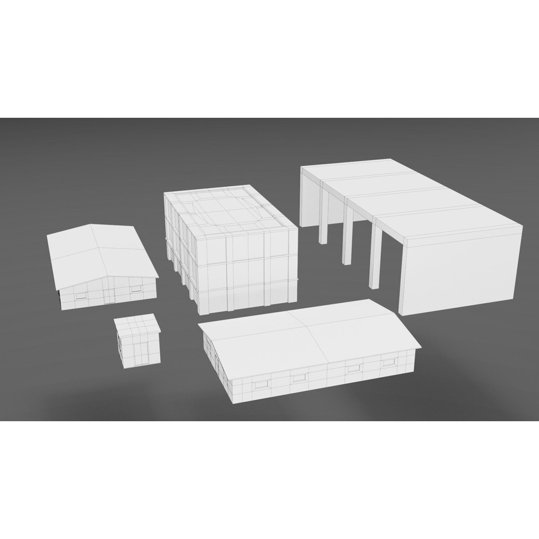 Refinery Industrial Props 3D Model – Low Poly Game Ready Asset, FBX, Blender - View 16