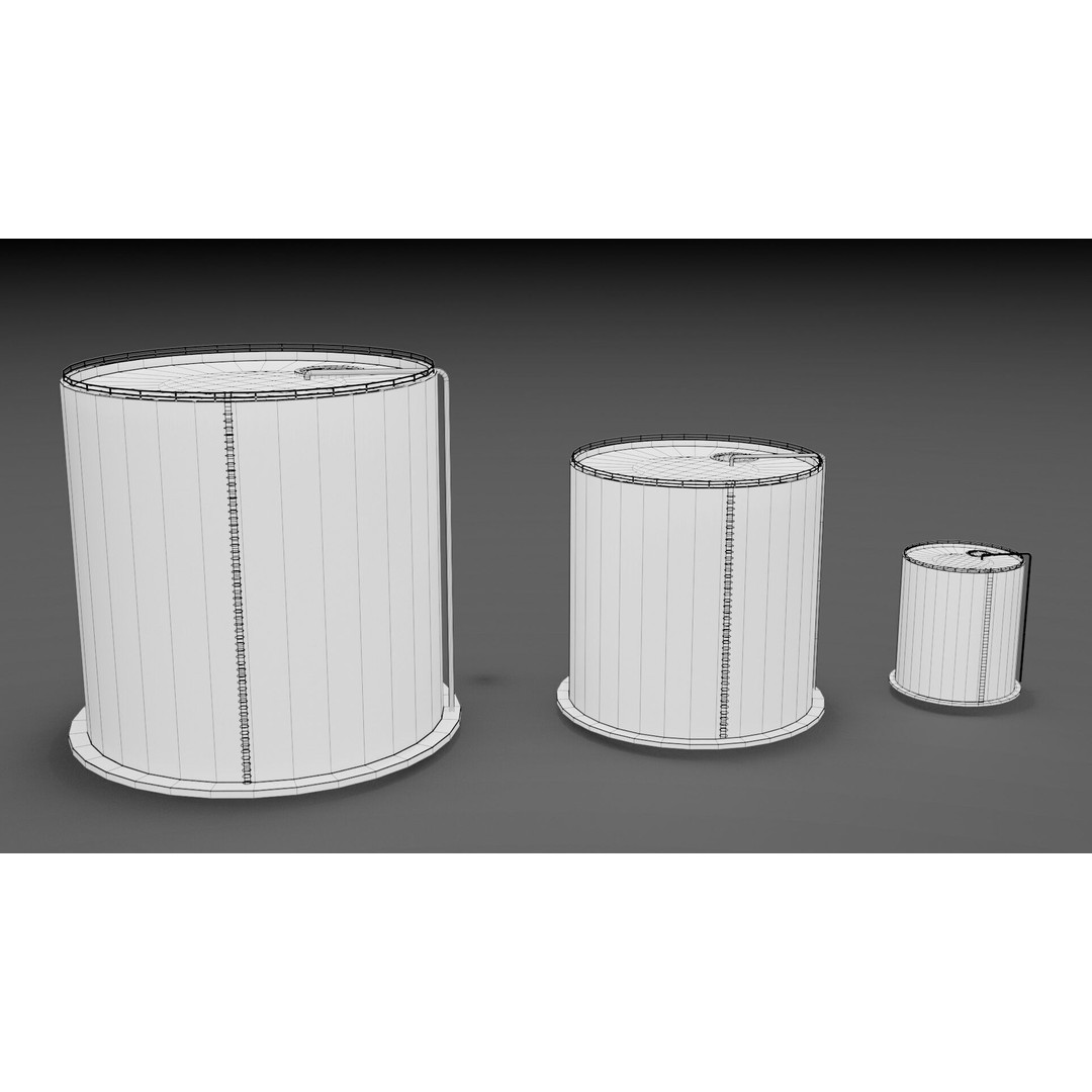 Refinery Industrial Props 3D Model – Low Poly Game Ready Asset, FBX, Blender - View 17
