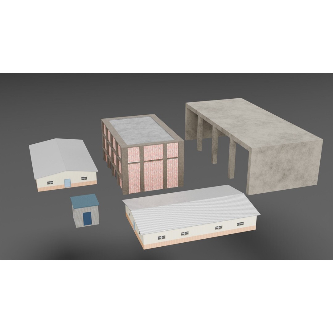 Refinery Industrial Props 3D Model – Low Poly Game Ready Asset, FBX, Blender - View 6