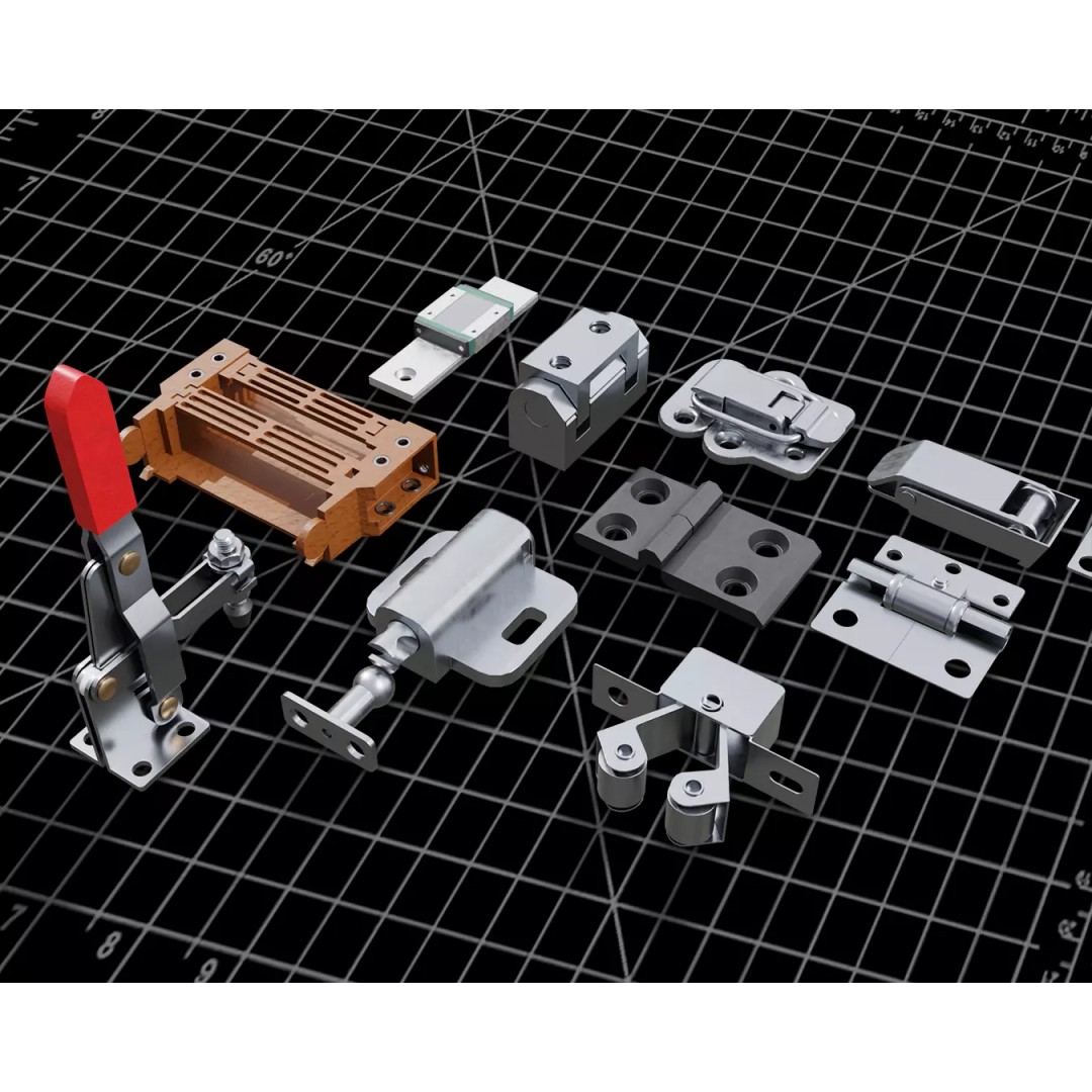Mechanical Components 3D Model – High Quality Kitbash Pack, FBX - View 4