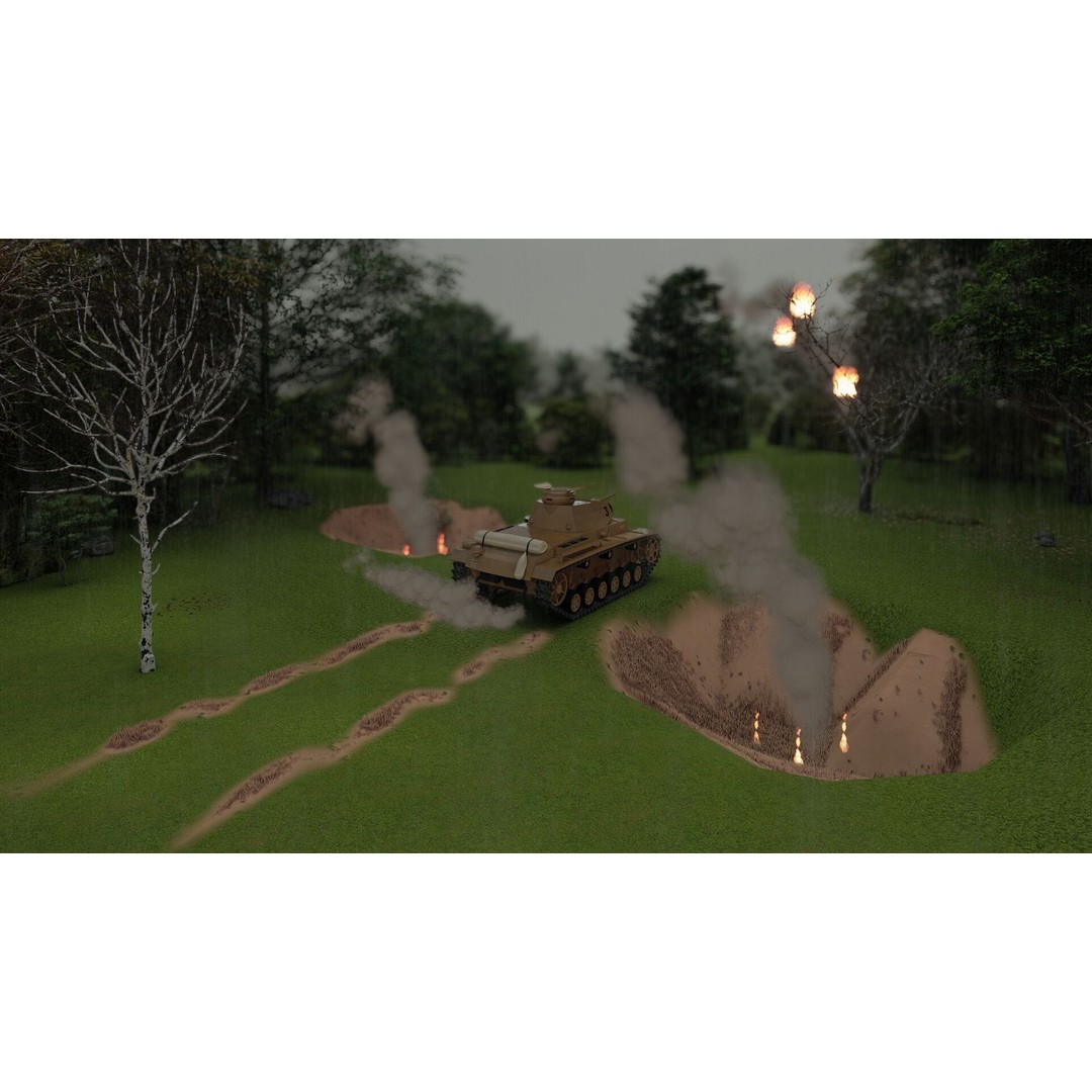 Panzer III 3D Model – Detailed Military Vehicle with Interior - View 11