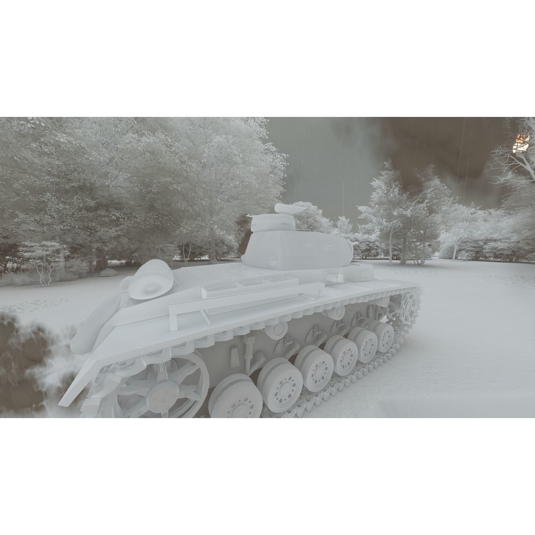 Panzer III 3D Model – Detailed Military Vehicle with Interior - View 20