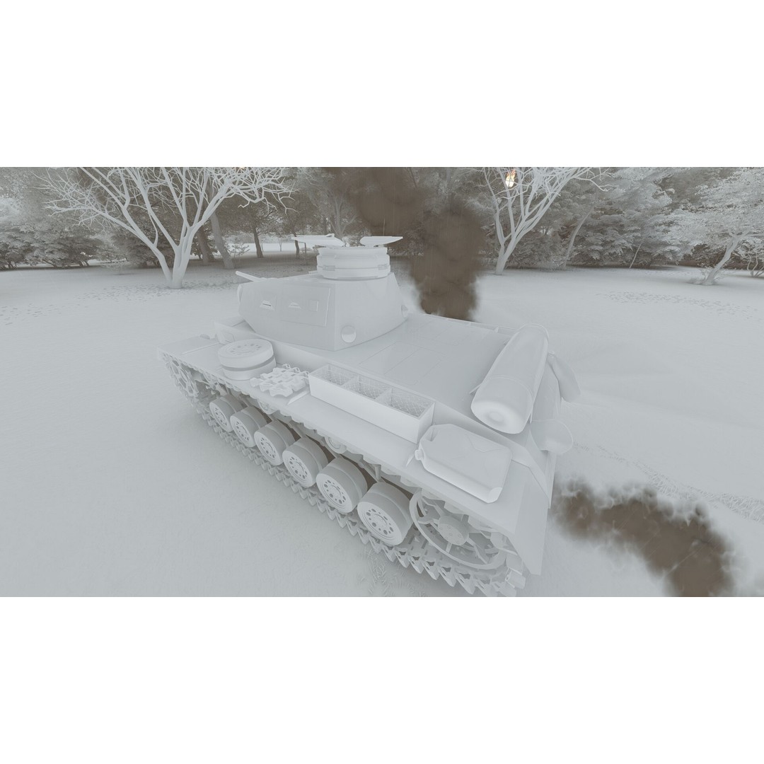 Panzer III 3D Model – Detailed Military Vehicle with Interior - View 25