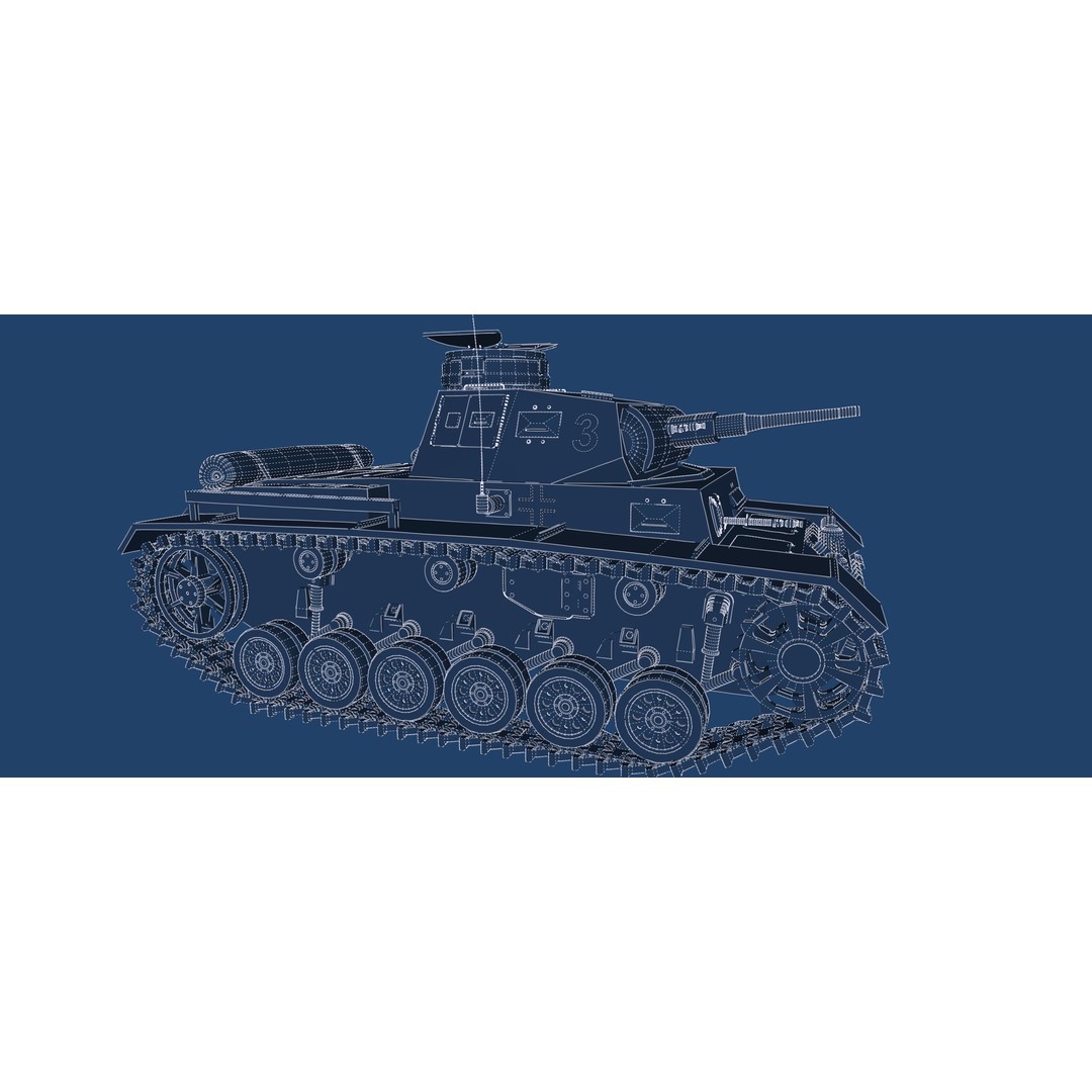 Panzer III 3D Model – Detailed Military Vehicle with Interior - View 26