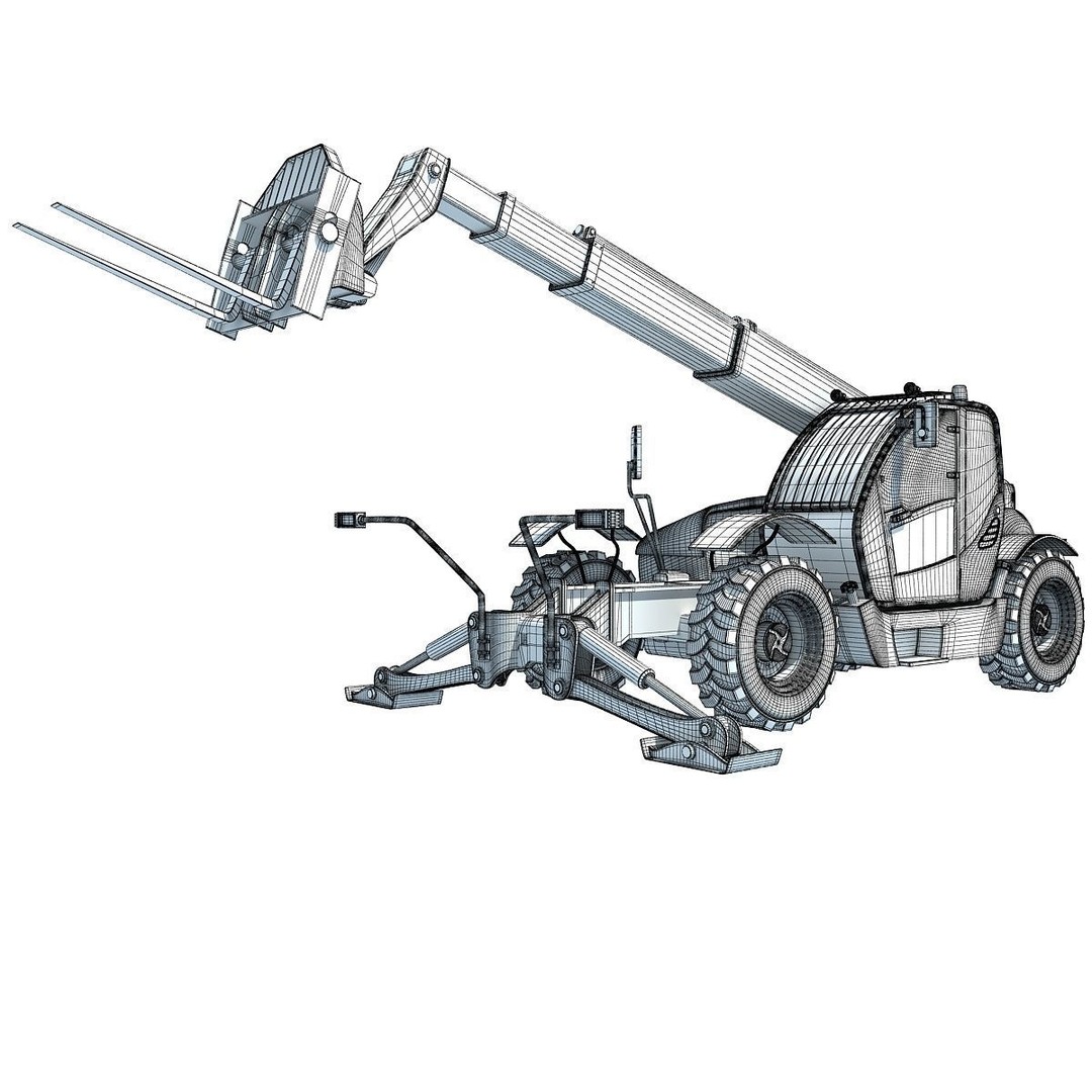 Public Works 3D Models – Realistic Industrial Vehicles, FBX, OBJ - View 10