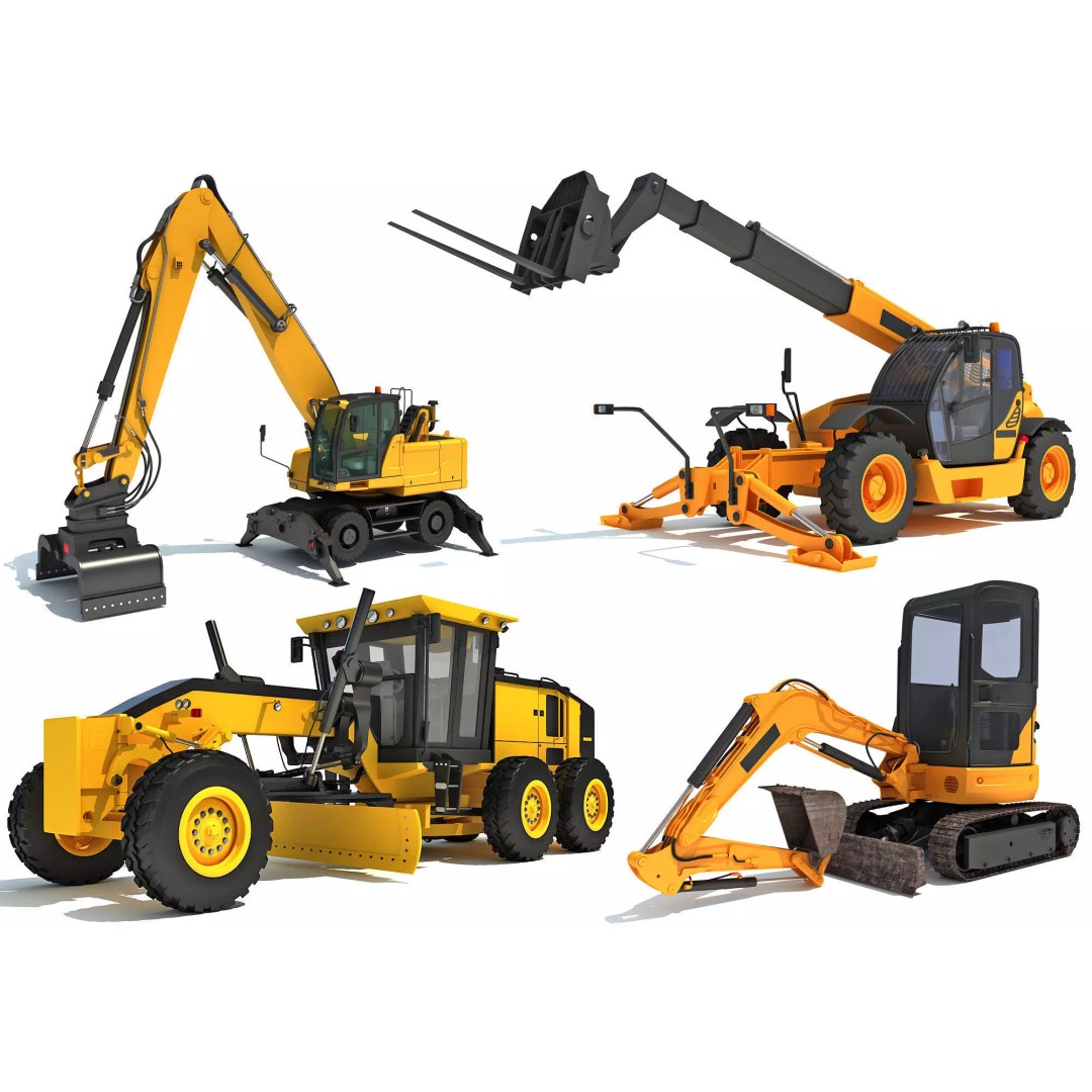 Public Works 3D Models – Realistic Industrial Vehicles, FBX, OBJ - View 2