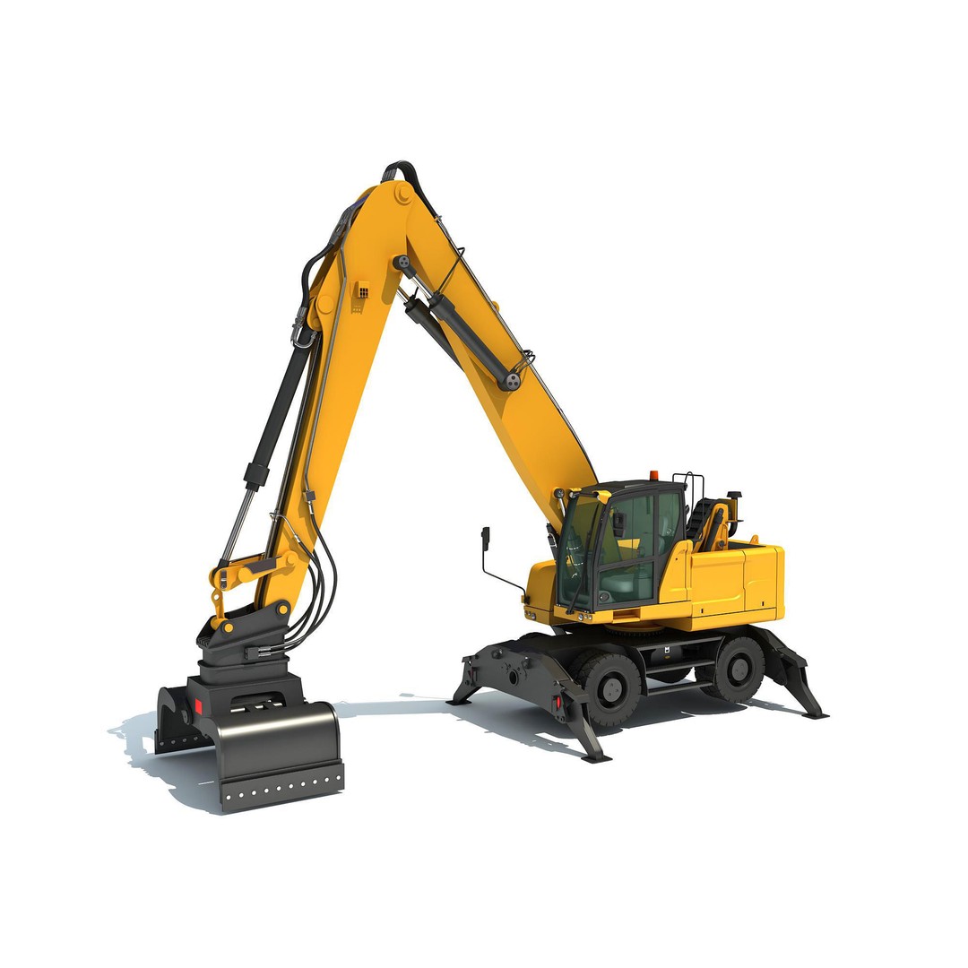 Public Works 3D Models – Realistic Industrial Vehicles, FBX, OBJ - View 22