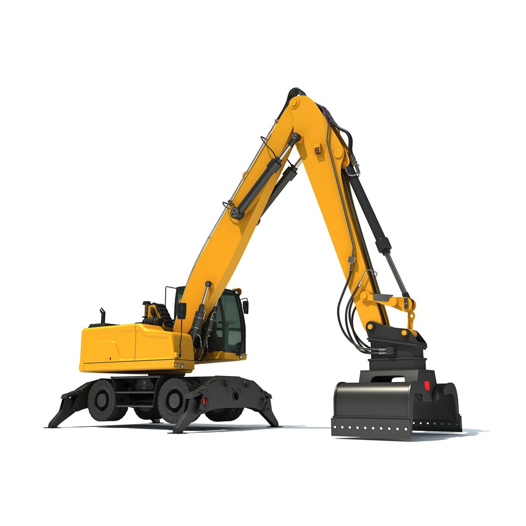 Public Works 3D Models – Realistic Industrial Vehicles, FBX, OBJ - View 23
